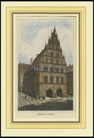 BREMEN: Stadtwaage, Kolorierter Holzstich Von G. Schönleber Von 1881 - Litografia