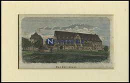 GOSLAR: Das Kaiserhaus, Kolorierter Holzstich Auf Vaterländische Geschichten Von Görges 1843/4 - Litografia