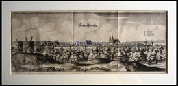 GRANSEE, Gesamtansicht, Kupferstich Von Merian Um 1645 - Lithographien