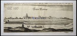 MAGDEBURG-NEUSTADT, Gesamtansicht, Kupferstich Von Merian Um 1645 - Litografia