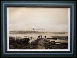 MARIEBO (Parti Ved Mariebo), Blick über Den See Auf Mariebo, Lithographie Mit Tonplatte Von Alexander Nay Nach Th. Brend - Litografía