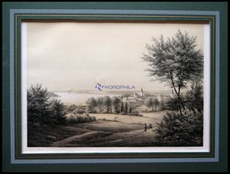 SVENDBORG (Svendborg), Gesamtansicht, Lithographie Mit Tonplatte Von Alexander Nay Nach A. Juuel Bei Emil Baerentzen, 18 - Lithografieën