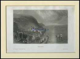 HONFLEUR, Gesamtansicht, Stahlstich Von B.I. Um 1840 - Lithographies