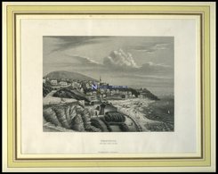 VENTNOR Auf Der Insel Wight, Gesamtansicht, Stahlstich Von B.I. Um 1860 - Litografía