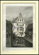 KUTTENBERG: Das Steinerne Haus, Stahlstich Von Würbs/Poppel Um 1840 - Lithografieën