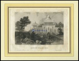 INDIEN: Bei Deigh, Das Mousoleum Mahomed Chans, Stahlstich Von B.I. Um 1840 - Litografía