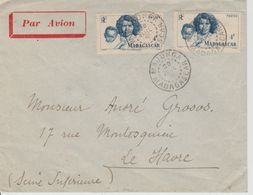 Madagascar Lettre De 1946 Pour La France. Oblitération Majumba - Covers & Documents