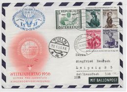 AUTRICHE - BALLONPOST - 1956 - ENVELOPPE ENTIER POSTAL Par BALLON De SEMRIACH - Balloon Covers