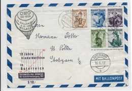 AUTRICHE - BALLONPOST PRO JUVENTUTE - 1957 - ENVELOPPE ENTIER POSTAL Par BALLON De ST PÖLTEN - Ballons