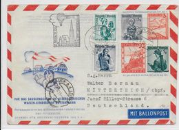 AUTRICHE - BALLONPOST PRO JUVENTUTE - 1955 - ENVELOPPE ENTIER POSTAL Par BALLON De GRAZ - Balloon Covers