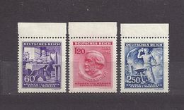 Bohemia & Moravia Böhmen Und Mähren 1943 MH * Mi 128-130 Sc 85-87 Richard Wagner. German Occupation. - Unused Stamps