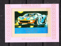 Ajman   -   1973. Auto Sportiva Di F.2.  Rare Minisheet MNH - Cars