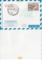 AUTRICHE - BALLONPOST PRO JUVENTUTE - 1962 -CARTE DOUBLE ILLUSTREE (VOIR DOS) Par BALLON De SALZBURG TENANT FDC ALLEMAND - Ballons