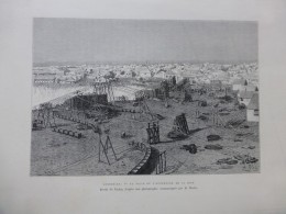 KIMBERLEY Afrique Du Sud Mine De DIAMANTS,   Gravure Originale Vers 1870 ; Ref398VP38 - Prints & Engravings