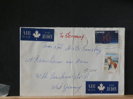 75/041   LETTRE   CANADA  TO GERMANY + VIGNETTE - Brieven En Documenten