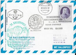 AUTRICHE - BALLONPOST PRO JUVENTUTE - 1963 - CARTE ILLUSTREE (VOIR DOS) Par BALLON De WIEN - Balloon Covers