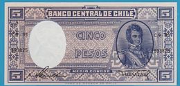 CHILE 5 Pesos (½ Condor)	ND (1958-59)	Serie C9-95 P# 119 - Chile