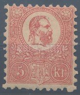 * 1871 Kőnyomat 5kr II. Típus Parányi Falcnyom, Luxus Példány, Ebben A Minőségben Rendkívül Ritka RRR! - Autres & Non Classés