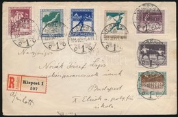 1925 Budapest Helyi Ajánlott Levél 7 Klf Sport Bélyeggel Bérmentesítve - Other & Unclassified