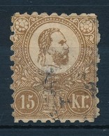 O 1871 Kőnyomat 15kr (29.000) (elvékonyodás, Utánfogazott / Thin Papper, Reporforaited) - Altri & Non Classificati