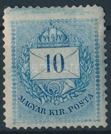 ** 1874 10kr Magasra Fogazott Bélyeg, Festékcsík A Felső Bélyegközben (15.000++) - Other & Unclassified