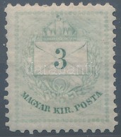 * 1874 3kr 11 1/2 Fogazással, Sárgászöld (12.000) - Other & Unclassified