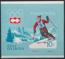 ** 1964 Téli Olimpia (II.) Vágott Blokk (6.000) - Altri & Non Classificati