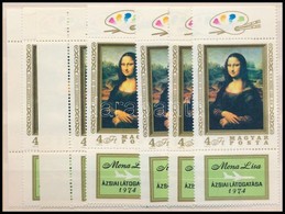 ** 1974 10 Db Mona Lisa Bélyeg Alsó Szelvénnyel (12.000) - Altri & Non Classificati