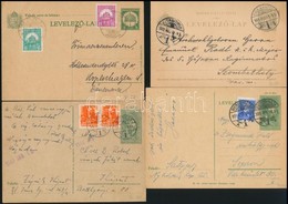 1901-1965 9 Db Futott Díjjegyes Levelezőlap, Közte Kiegészítések, Szép Bélyegzések - Other & Unclassified