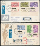 Izrael 1960-1972 4 Db Futott FDC Szegedre Küldve, Közte Ajánlott és Légi - Andere & Zonder Classificatie