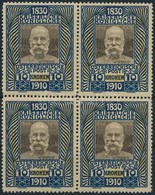 ** Ausztria 1910 Jubileumi 10K Reprint Négyestömb - Other & Unclassified
