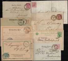 10 Db Küldemény 1871-ből, Benne Elődállamok, Osztrák, Német Kétnyelvű Díjjegyesek, Zárt Levelezőlap - Other & Unclassified