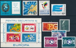 ** Europa Motívum 1974-1975 1 Sor + 4 Blokk + 2 Kisív + 7 Db Klf önálló érték 3 Stecklapon - Other & Unclassified