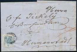 1855 9kr Levélen 'KECSKEMÉT' - 'HERRMANNSTADT' - Sonstige & Ohne Zuordnung