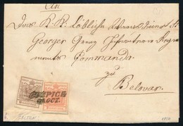 1856 3kr + 6kr (papírráncos Bélyegek) Levélen ,,GOSPICH' - ,,BELLOVAR' - Other & Unclassified