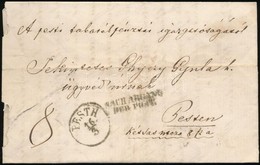 1865 Portós Helyi Levél / Local Cover With Postage Due ,,PESTH' - Other & Unclassified