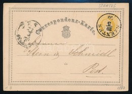 1870 Díjegyes Levelezőlap 'SZENTES' - 'PEST' - Autres & Non Classés