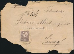 1871 Réznyomat 15kr Ajánlott Levéldarabon, Hátoldalán 15kr Illetékbélyeg - Otros & Sin Clasificación