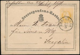 1871 Díjjegyes Levelezőlap / PS-card 'SZT:TAMÁS' - Szegedin - Autres & Non Classés