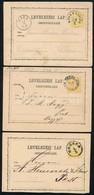 1871 3 Db 2kr Díjjegyes Levelezőlap, II. Típus Sárga Színben / 2kr PS-cards, II. Type - Sonstige & Ohne Zuordnung