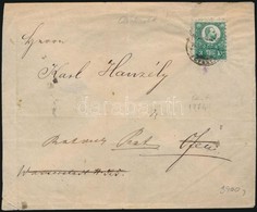 1871 Réznyomat 3kr Helyi Levélen 'BUDAPEST / FŐPOSTA' - Sonstige & Ohne Zuordnung