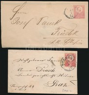 1871 5kr Díjjegyes Levél + Levél 5kr Bérmentesítéssel - Other & Unclassified