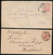 1871 2 Db 5kr Díjjegyes Boríték 'PEST / LIPÓTVÁROS és 'GYŐR / RAAB' - Other & Unclassified