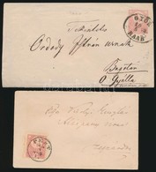 1873 5kr Díjjegyes Levél 'GYŐR / RAAB' + 1874 Levél 5kr Bérmentesítéssel 'PEST' - Autres & Non Classés