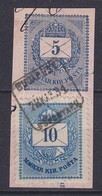 1874 10kr 5kr Díjjegyes Kivágáson 'BUDAPEST FŐPOSTA P.U.' - Altri & Non Classificati