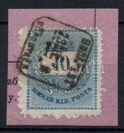 1874 10kr Lemezjavítás, Festékfoltok 'BUDAPEST FŐPOSTA P.U.' - Otros & Sin Clasificación