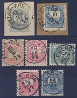 O 1874-1889 7 Klf Bélyeg, 2 Klf Bélyegzés / 7 Different Stamps, 2 Different Cancellations 'FELSŐ-EÖR' - Altri & Non Classificati