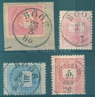 O 1881-1889 4 Db Bélyeg / 4 Stamps, 2 Féle / 2 Different 'BÖÖS' - Altri & Non Classificati
