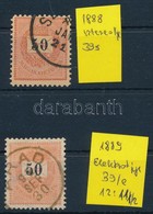 O 1888-1889 2 Db 50kr Bélyeg, A Boríték Oldala átlátszik Az értékszámokon 1 Db Sztereotip + 1 Db Elektrotip 12:11 1/2 - Altri & Non Classificati