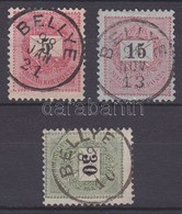 O 1889-1898 3 Klf Bélyeg 'BELLYE' - Sonstige & Ohne Zuordnung
